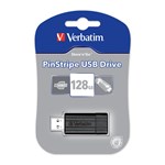 Verbatim Usb Store N Go 49071 128Gb Pinstripe Usb 20 Black