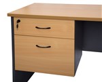 Rapid Worker Pedestal Fixed 3 Drawers BeechIronstone