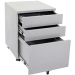 Rapid Mobile Pedestal Metal 2 Drawer1 File Lockable Precious Silver