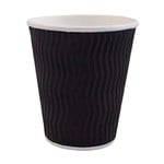 Capri Cup Paper Hot Cool 225Ml 8Oz Wave Wrap Black