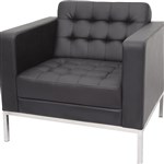 Rapid Venus Single Seater Reception Lounger Black Pu