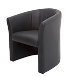 Rapid Space Tub Reception Chair Single Seater Black Pu