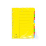 Bantex Dividers Manilla 10 Tab A4 Strong Bright