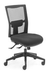 Team Air Task Chair 135Kg Black Mesh No Arms Black Fabric Black