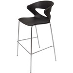 Rapid Bar Stool Taurus Chrome Frame Black