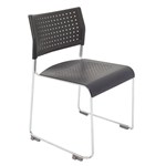 Rapid Wimbledon Training Chair Stackable  Linkable Poly Seat And Back Blac