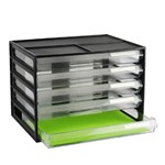 Italplast A4 5 Drawer Document Cabinet Landscape Greenr Recycled Black
