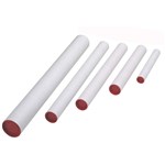 Italplast Mailing Tube White Tube Red Cap 40X325mm Pack 4