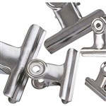 Esselte Clips Letter Bulldog 63Mm Chrome
