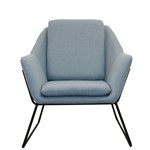 Cardinal Single Seater Arm Chair  Light Blue Upholstery