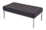 Ottoman Venus Black Pu Stainless Stl Frame 540D X 1030W X 410H
