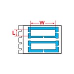 Brady BMP71 Durasleeve Wire Marking Inserts L4Xw15mm White B390 Syn Paper