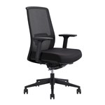 Chair Jirra Task Mesh High Back Adjustable Arms Black Fabric