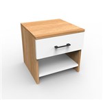 Bedside Table 450Mmh X 400Mmw X 400Mmd 1 Shelf 1 Draw Woodgrain Arctic White  Available in WA only 
