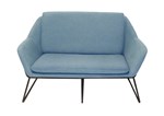 Cardinal Two Seater Arm Chair  Light Blue Upholstery