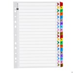 Marbig Dividers Manilla A4 AZ Tab Reinforced Multi Colour