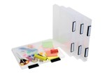 Marbig Plastic File Case A4 Clip Labels Clear