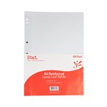 Loose Leaf Refills Ruled Red Margin A4 White Pack 100
