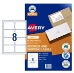 Avery Shipping Labels Trueblock J8165 991X677mm Inkjet White 8Up PK 25