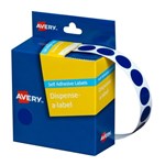 Avery Circle Dispenser Labels Removable 14mm Diameter Pk 1050 Blue