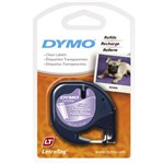 Dymo Tape Letratag Gloss 12mmx4m Clear