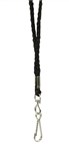 Rexel Cord Style Lanyards Swivel Clip Black Pack 10