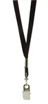 Rexel Lanyard Flat Alligator Clip Safety Breakaway Black 10 Pack