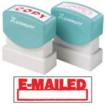 Shiny Stamp Emailed With Date Red