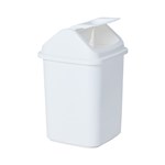 Compass Rubbish Bin Swing Lid Plastic White 20L 285 x 300 x 465mm