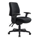 Chair Roma Mid Back Task Chair Black Fabric Nylon Base Arms