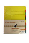 Bibbulmun Dividers Manilla A4 10 Tab Bright Colour