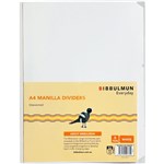 Bibbulmun Dividers Manilla A4 5 Tab Unpunched White