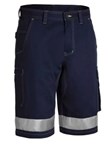 Bisley Shorts Cargo 190gsm Cotton Drill 3M Taped Vented Navy BSHC1432T