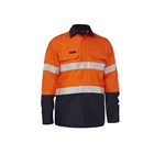 Bisley Shirt Apex 185 Taped HiVis FR 185gsm BS8438T OrangeNavy