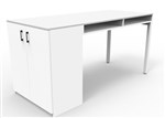 MeetUp Standing Table H1020x D900x W2100mm White Top White ONLY AVAILABLE IN WA