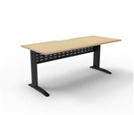 Rapid Desk Span Straight 1500W X 750D Nat Oak Black RSD1575M NOBL