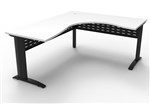 Rapid Workstation Span Corner 1500x1500mm White Black RSCWS151575M NWBL