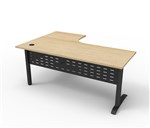 Rapid Workstation Span Corner 1800x1200mm Nat OakBlack RSCWS181275M NOBL