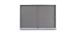 Visionchart Noticecase Sliding Door 1800x1200mm Grey Felt Silver Finish BNSGC1812SL