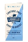 Milk Liddels Lactose Free Full Cream 1 Litre Ctn 10