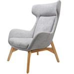 Calypso Wing Back Lounge Chair Light Grey