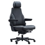 Stanza Chair Black Leather 230KG With Arms  Headrest