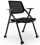 Air Mesh Back Training Chair Black Fabric Seat