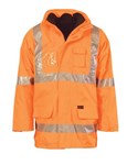 Jacket Orange 200D Poly PVC CSR Tape X Back Hi Vis DN 6in1