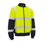 Akurra Bomber Jacket Taped Biomotion Hi Vis YellowNavy