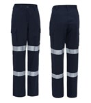 Akurra Womens Cargo Cotton Drill Taped Biomotion Pants 235gsm Navy 