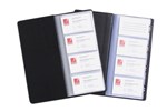 Marbig Business Card Holder Indexed 96 Card Capacity 255X125mm Black Black