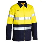 Bisley Jacket Cotton Drill 3M Tape Hoop 310gsm YellowNavy BK6710T