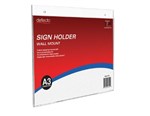 Deflecto Sign Menu Holder 47211 A3 Landscape Wall Mount Clear