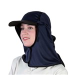 Hat  Wrap Around Neck Flap Kalahari Cotton Navy